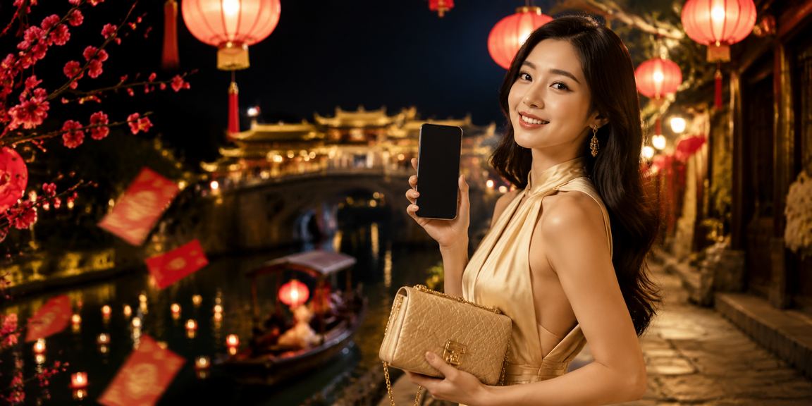 Đèn lồng Huế và bao lì xì gợi bối cảnh đánh giá ưu đãi mùa lễ